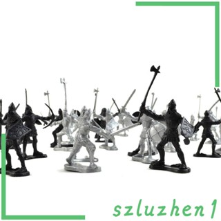 [Szluzhen1] ชุดรูปปั้นทหารเสมือนจริง ของเล่นสําหรับเด็ก 48 ชิ้น ต่อชุด