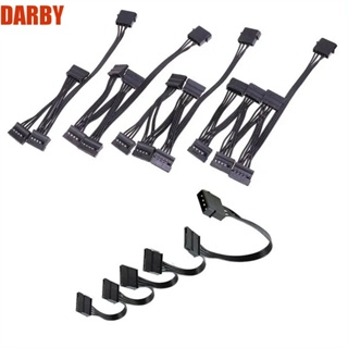 Darby SATA สายเคเบิลต่อขยาย 4Pin 1 เป็น 3 4 5 6 ฮาร์ดไดรฟ์ 18AWG SATA สําหรับฮาร์ดดิสก์ HDD SSD