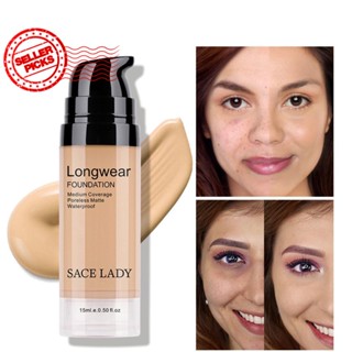 Sace LADY คอนซีลเลอร์ รองพื้น เนื้อลิขวิด ธรรมชาติ ติดทนนาน 15 มล. Q3B3