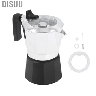 Disuu Coffee Maker Dual Valve Moka Machine Silver Italian