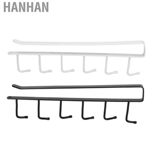 Hanhan 6 Hook Under Shelf Coffee Cup Holder Hanger Storage Rack Cabinet Kitchen WT