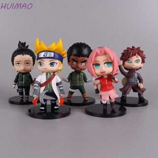 Huimao ตุ๊กตาฟิกเกอร์ อนิเมะนารูโตะ Gaara Shippuden ขนาดเล็ก ของเล่นสําหรับเด็ก 5 ชิ้น ต่อชุด