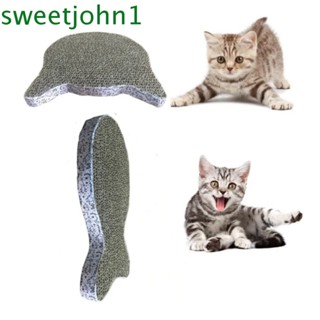 Sweetjohn แผ่นกระดาษลูกฟูก กันการสึกหรอ อุปกรณ์เสริม สําหรับสัตว์เลี้ยง แมว