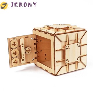 Jeromy ชุดโมเดลล็อกเกอร์ไม้ 3D DIY ของเล่นฝึกสมอง ฝึกสมอง สําหรับครอบครัว