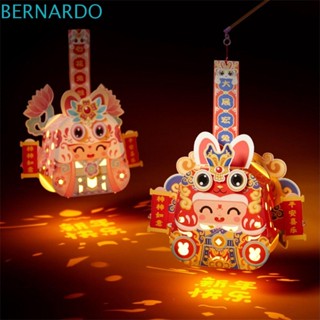 Bernardo โคมไฟ รูปกระต่าย ดอกไม้ แฮนด์เมด DIY สไตล์วินเทจ พร้อมไฟ LED เทศกาลกลางฤดูใบไม้ร่วง