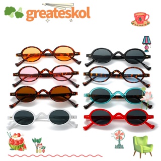 Greateskol แว่นกันแดดแฟชั่น ทรงกลม สไตล์พังก์ UV400 ฮิปฮอป