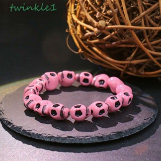 Twinkle1 ผู้หญิง ฮาโลวีน สร้อยข้อมือ สง่างาม เสน่ห์ สําหรับสาว พังก์ เรซิน ลูกปัด เพื่อน ของขวัญ คู่รัก แฟชั่น เครื่องประดับ