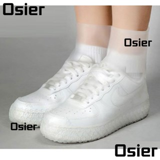 Osier1 รองเท้าบูท กันฝน กันลื่น สีขาว สําหรับผู้หญิง 1 คู่