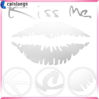 Caislongs สติกเกอร์กระจก ลาย Kiss Me Lip สีสดใส สําหรับติดตกแต่งผนังบ้าน ห้องนั่งเล่น พื้นหลังทีวี DIY 1 ชิ้น