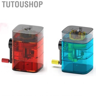 Tutoushop Manual Pencil Sharpener Automatic Pen  Hand Cranking Clear Structure Plastic Metal Portable