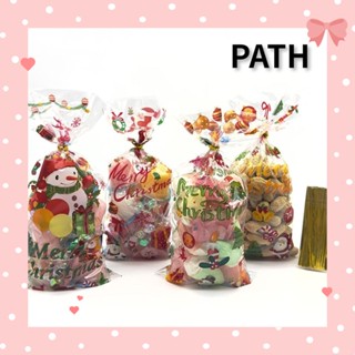 Path ถุงพลาสติกใส่ขนม คุกกี้ ลายคริสต์มาส 50 ชิ้น