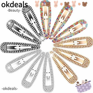 Okdeals กิ๊บติดผม ประดับคริสตัล พลอยเทียม