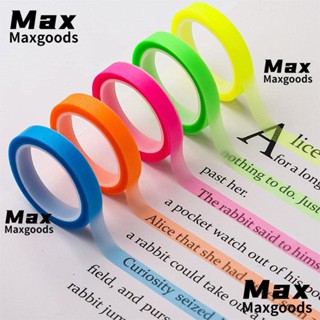 Maxg สติกเกอร์ไฮไลท์ PET แบบใส เรืองแสง 5 ม้วน