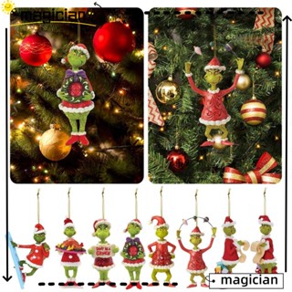 Mag จี้ฟิกเกอร์อะคริลิค รูป Merry Christmas Grinch สําหรับแขวนตกแต่งต้นคริสต์มาส 3 ชิ้น