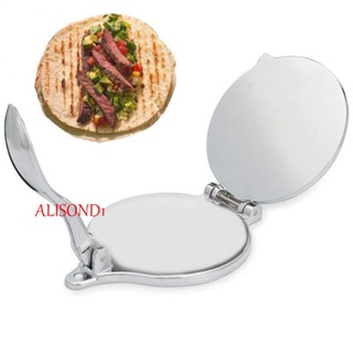 Alisond1 เกี๊ยวกดผิววงกลมอลูมิเนียมอัลลอยด์ Bakeware Tortillas แป้งอัดแข็งด้วยตนเอง