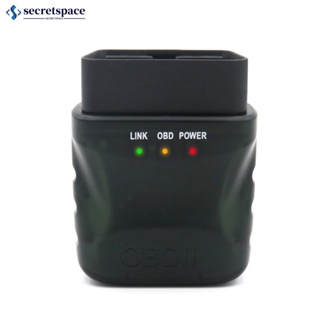 Secretspace เครื่องสแกนเนอร์วินิจฉัยรถยนต์ OBD2 EOBD บลูทูธ ELM327 V1.5 สําหรับ Android IOS A7E2