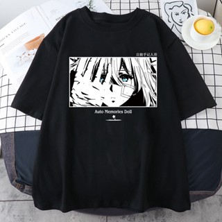 [COD]【สินค้าเฉพาะจุด】 อนิเมะ Violet Evergarden ผู้ชาย เสื้อยืดกราฟิก unisex น่ารักมังงะเสื้อยืดฮาราจูกุS-5XL