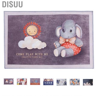 Disuu Floor Mat Non Slip Cute Osmosis Prevention Cartoon Ground Crystal Velvet for Bedroom Restroom