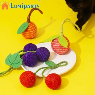 Lumiparty ลูกบอลจําลอง รูปผลไม้ ขนาด 4.5 ซม. ของเล่นบรรเทาความเครียด สําหรับสัตว์เลี้ยง แมว