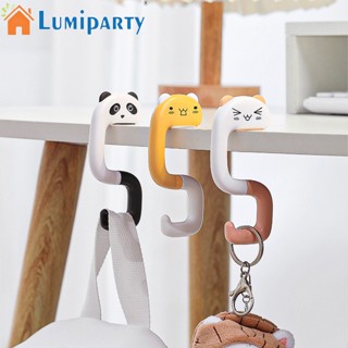 Lumiparty 4 ชิ้น ไม้แขวนเสื้อ พับได้ การ์ตูนสัตว์ กันลื่น แข็งแรง รับน้ําหนัก ตะขอแขวนโต๊ะ สําหรับกระเป๋าถือ กระเป๋านักเรียน กุญแจ