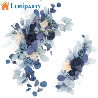 Lumiparty พวงมาลัยดอกกุหลาบประดิษฐ์ 2 ชิ้น สําหรับตกแต่งงานแต่งงาน