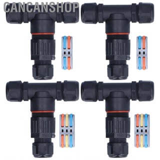 Cancanshop 2pcs/Set IP68  connector 3 Pin CDF-200/3T Two put out T-type  joint quick connect