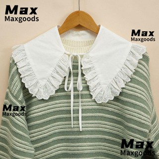 Maxg เสื้อเบลาส์ คอปกปลอม สไตล์วินเทจ เครื่องประดับแฟชั่น