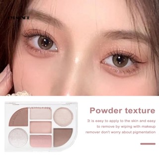 Eyes พาเลตต์อายแชโดว์ ชิมเมอร์ โทนสีเอิร์ธโทน ติดทนนาน 7 สี สีนู้ด น้ําตาล ชมพู ส้ม สําหรับแต่งตา