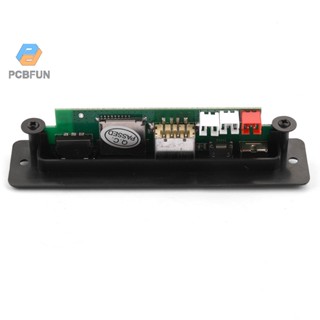 Pcbfun บอร์ดถอดรหัสเครื่องเล่น Mp3 วิทยุ Fm บลูทูธ Dc5v 2*3w สําหรับรถยนต์