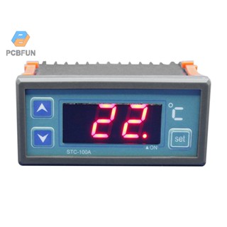 Pcbfun Stc-100a เครื่องควบคุมอุณหภูมิดิจิตอล Ac 220v Led Dispaly Thermostat -40℃~99℃