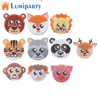 Lumiparty ที่รองแก้ว ปักครอสสติตช์ รูปการ์ตูนสัตว์ Diy 10 ชิ้น