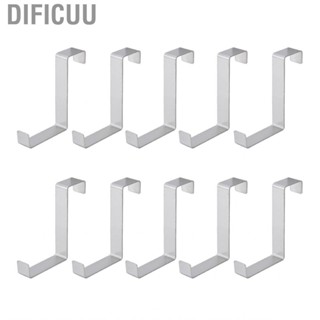 Dificuu 10Pcs Stainless Steel Cabinet Door Hook  Z Shaped Reversible QT