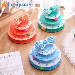 Lumiparty แป้นหมุน ถอดออกได้ พร้อมลูกบอล 4 ชั้น สําหรับสัตว์เลี้ยง แมว