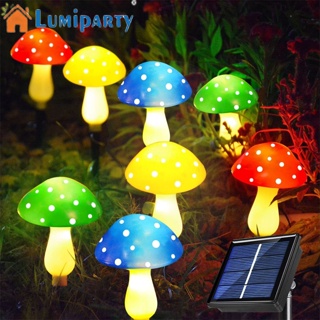 Lumiparty โคมไฟ LED 50 ดวง พลังงานแสงอาทิตย์ กันน้ํา IP65 สําหรับตกแต่งสวน ลานบ้าน 8 แพ็ก