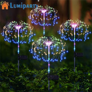 Lumiparty โคมไฟ LED 120 ดวง พลังงานแสงอาทิตย์ 2 โหมด กันน้ํา สําหรับติดทางเดิน ทางเดิน สวนหลังบ้าน