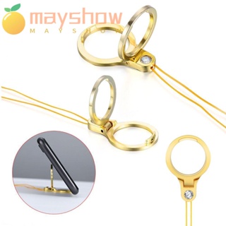 Mayshow แหวนโลหะผสมสังกะสี 2 in 1 อุปกรณ์เสริม สําหรับวางโทรศัพท์มือถือ