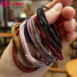 Lveror ยางมัดผม สุ่มสี 4 in 1 สําหรับผู้หญิง