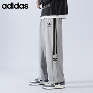 Adidas ของแท้ 100% กางเกงขายาวลําลอง ระบายอากาศ ทรงหลวม ลายทาง แนวสตรีท แนวคลาสสิก สําหรับผู้ชาย