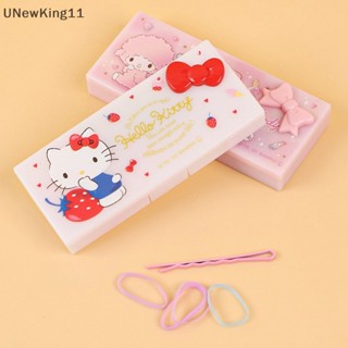 Unewking Kawaii Sanrios กล่องเก็บเครื่องสําอาง ผ้าฝ้าย ลายการ์ตูน Hello Kitty กันน้ํา แบบพกพา