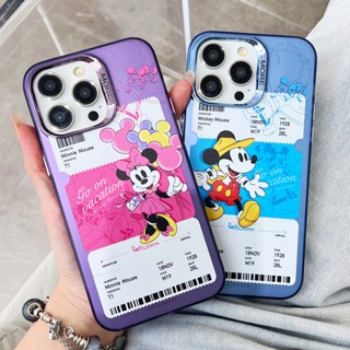 เคสโทรศัพท์มือถือ ผิวด้าน ลายการ์ตูนมิกกี้ มินนี่เมาส์ สําหรับ iPhone 14 11 13 12 Pro Max