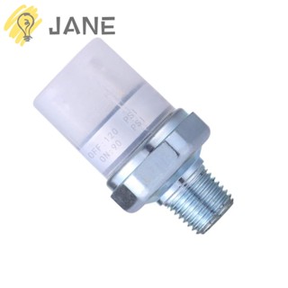 Jane สวิตช์แรงดันอากาศ 24V 12V สีเงิน 100000 สวิตช์แรงดันอากาศ NPT ตัวผู้ 90-120 PSI 1/4 นิ้ว ใช้ซ้ําได้