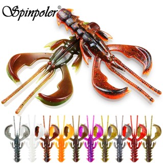 Spinpoler เหยื่อตกปลา รูปกุ้ง แบบนิ่ม 4 ซม. 6.5 ซม. TPR สําหรับตกปลาเทราท์