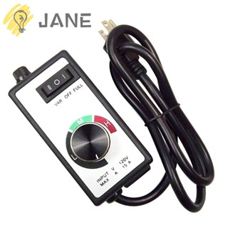 Jane ตัวควบคุมความเร็วพัดลมเราเตอร์ อะลูมิเนียม สีดํา 15amps 120V AC 60Hz. ทนทาน เครื่องควบคุมไฟฟ้า พลาสติก อิเล็กทรอนิกส์