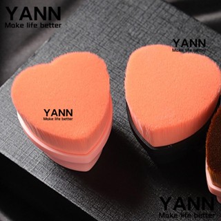 Yann1 แปรงปัดฝุ่น แปรงแต่งหน้า ขนแปรงไฟเบอร์เทียม รูปหัวใจ สีชมพู อเนกประสงค์ สําหรับแต่งหน้า