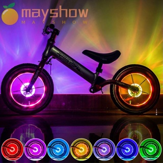 Mayshow โคมไฟกลองดอกไม้ จักรยานเด็ก USB ชาร์จอัจฉริยะเหนี่ยวนําล้อฮับไฟ