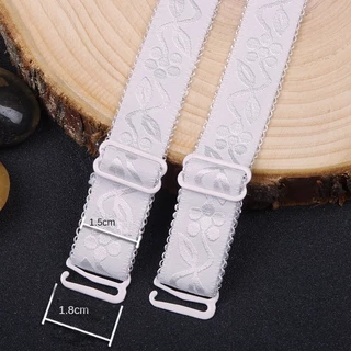 สายรัดบราชั้นใน สําหรับสตรี ปักลายลูกไม้ ดอกไม้ ปรับได้ กว้าง 15 มม. 11 สี 1 คู่