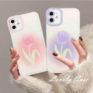 เคสโทรศัพท์มือถือ แบบนิ่ม ลายดอกทิวลิป สําหรับ IPhone 14 13 12 11 Pro Max X XR Xs Max 8 7 6 6s Plus SE 2020