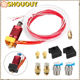 Shououy Ender-3 Hotend ชุดข้อต่อนิวเมติก หัวฉีด 0.4 มม. Ender 3 พร้อมท่อ PTFE Creality Ender 3 Ender 3 V2