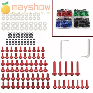 Mayshow 158 ชิ้น แฟริ่ง สลักเกลียว สกรู น็อต ชุดขับรถ เล็บ รถจักรยานยนต์ สกรู