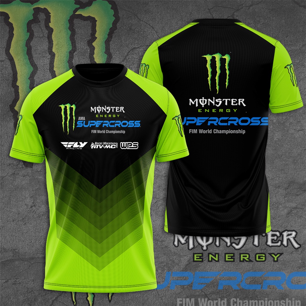 Ama เสื้อยืดแขนสั้นลําลอง พิมพ์ลาย Supercross Championship 3D แนวสตรีท เหมาะกับฤดูร้อน สําหรับผู้ชาย ผู้หญิง ไซซ์ 6XL